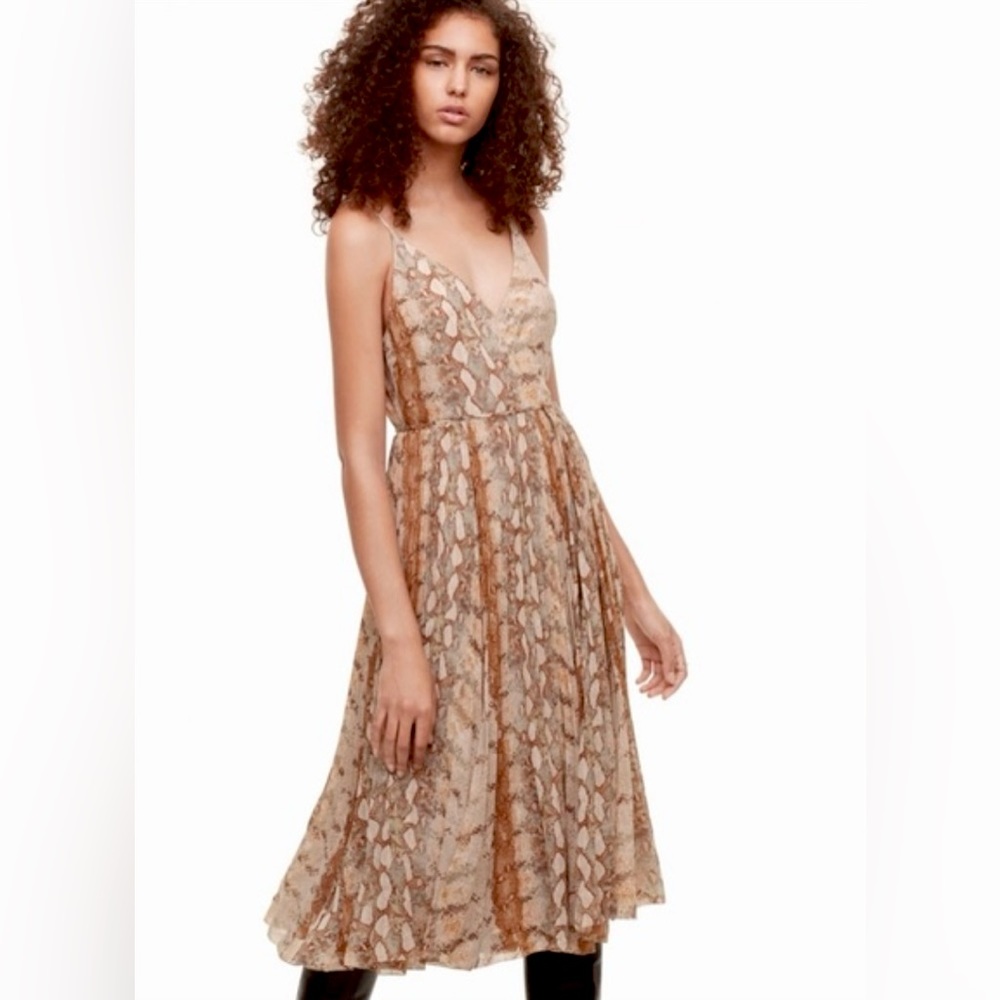 Wilfred Snakeskin Print Wrap Dress - Excellent Condition, Size Medium